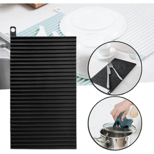 Silicone Dishes Drying Mat for Kitchen Non Slip Multipurpose Heat Resistant Countertop Protection Pad Household MAZI888
