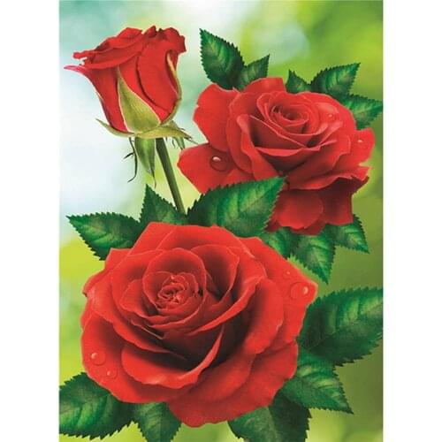 Brand new AB diamond 5D Diy diamond painting rose flower diamond embroidery cross stitch home art decorative painting