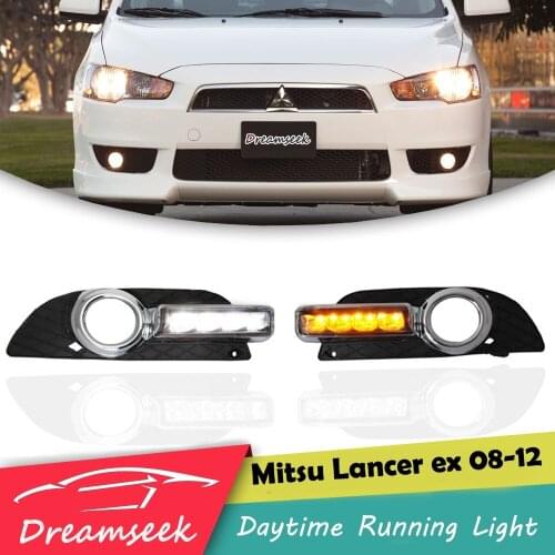LED DRL for Mitsubishi Lancer 2008 2009 2010 2011 2012 Daytime Running Light With Turn Signal Lamp