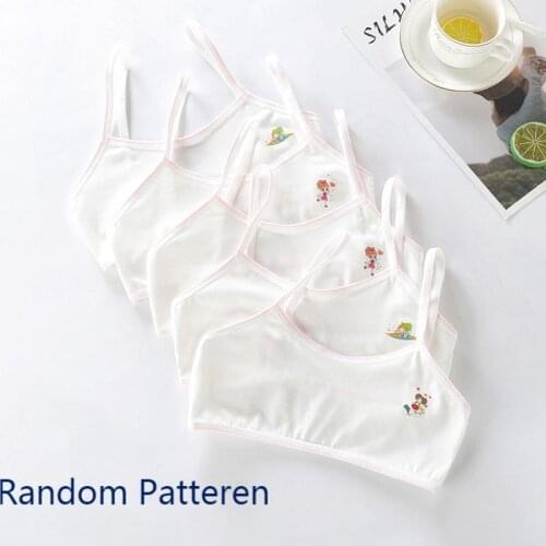 Tops for Girls Children Sling Vest for Girls Bra Cotton Teenager Underwear Student Training Bras Cute Bralette Tube Tops