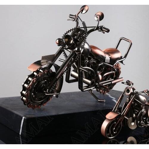Creativity Iron Art Decorations Halle Motorcycle Living Room Decorate Desktop Retro Adornment Home Decoration Modern Ornaments
