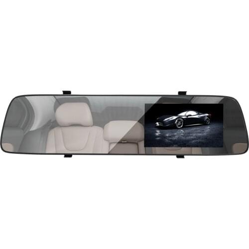 Dash Cam 720P HD DVR Car Driving Recorder Car DVR Dual Lens Rear View Mirror Driving Video Recorder with G-Sensor Loop Recording