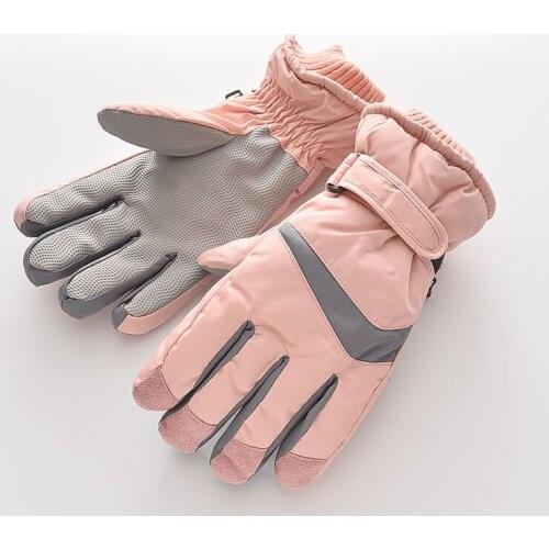 Waterproof Ski Gloves Female Winter Korean Style Warm and Cute Cycling Student Autumn and Winter
