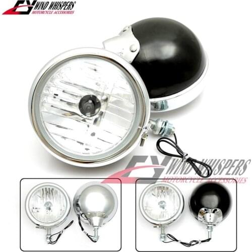 4-1/2" 4.5 inch halogen Auxiliary Spot Fog Passing Light Lamp with Housing Ring Mount Bracket for Harley Touring Electra Glide