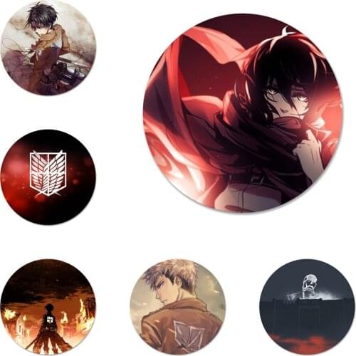 Attack On Titan Icons Pins Badge Decoration Brooches Metal Badges For Clothes Backpack Decoration 58mm