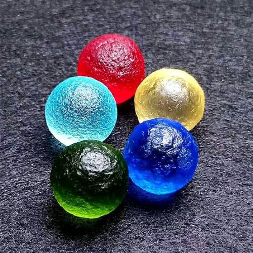 1pcs 2cm Moldavite Czech Meteorite Impact Glass Beads Rough Stone Crystal Energy Stone A variety of colorrandom