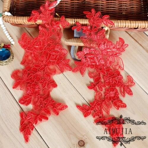 10 Pieces Collar Embroidered Lace Floral Neckline Neck Trim Clothes Craft Sewing Applique High Quality Decoration Mariage