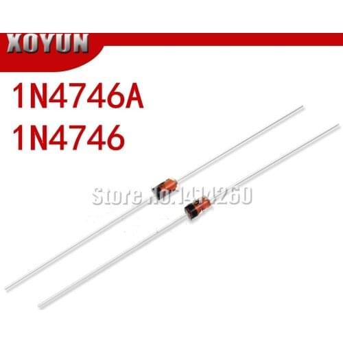 100pcs/lot 1N4746A 1N4746 1W 18V DO-41 Zener diode