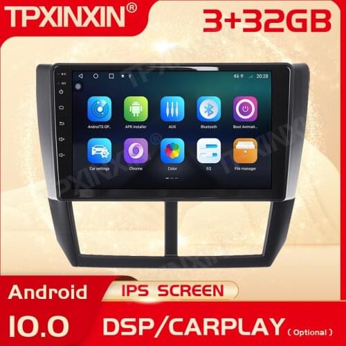 2 Din Carplay Android Radio Receiver Multimedia For Subaru Forester 2008 2009 2010 2011 2012 2013 GPS Navigation Video Head Unit