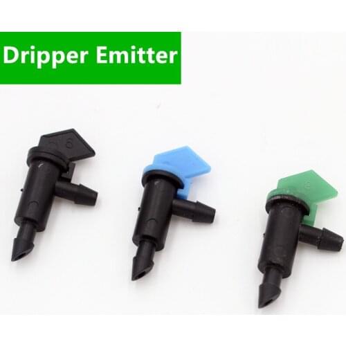 200pcs/pack 4L 8L 16L/H Flag Drip Emitters Outlet Barb For Use With 1/4in. Micro Tubing Drip Irrigation Fittings Take Apart N106