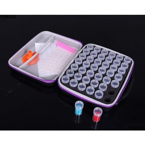 2021 Diamond Painting Accessories 42 Bottles Container Storage Bag Box Tools Carry Case Diamond Embroidery 5D Flat Handbag