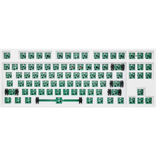 80% MKB87 TKL 87 key dual mode bluetooth White Mechanical Keyboard kit type c hot swappable switch lighting effects RGB switch