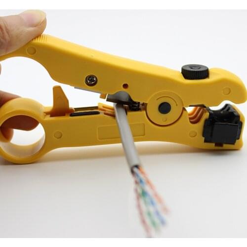 Automatic Stripping Pliers multifunction Wire Coaxial Cable Stripper Cutter crimper for UTP / STP RG59 RG7 RG11 stripping tool