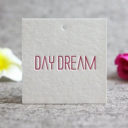 Cotton paper custom hang tag foil paper swing tag logo tag custom printed price tags