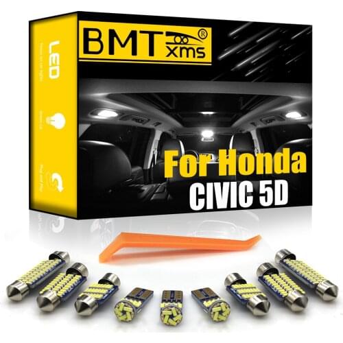 BMTxms Canbus For Honda Civic 9 5D Sedan Coupe Hatchback 2012-2015 Vehicle Led Interior Light License Plate Lamp Kit
