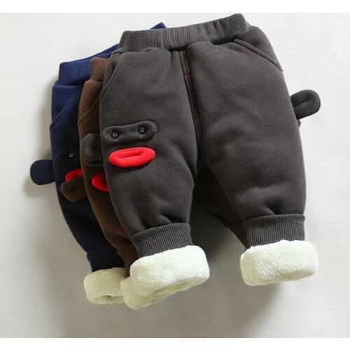 1 2 3 4 Year Kids Pants Autumn Winter Style 2018 New Thick Warm Children Trousers Cotton Padded Casual Boys Girls Pant