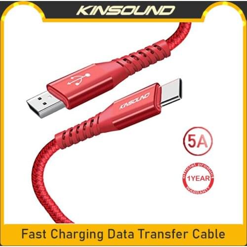 💕100% Authentic💕Kinsound USB Type c Charging Transfer Cable, Kinsound USBC 5A Fast Charger Data Transmission Cable