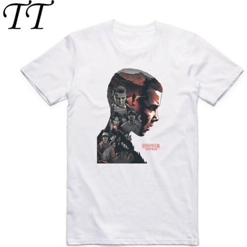 Asian Size Men And Women Print The Stranger Things T-shirt O-Neck Short Sleeves Summer Casual Cartoon Character T-shirt HCP4050