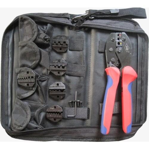 Crimping tools kit tool set with terminal crimper pliers and 5pcs replaceable jaws crimping dies LY-K30J-3