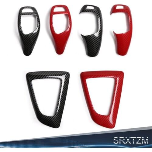 ABS Carbon Fiber Gain Gear Shift Cover Stickers Decoration Sticker For BMW F30 F10 F15 F07 F20 F21 F34 F35
