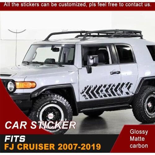 For TOYOTA FJ CRUISER 2007-2017 2018 2019 Car Stickers Side Door Stripe Racing Graphics Vinyl Car Decoration Decals Custom