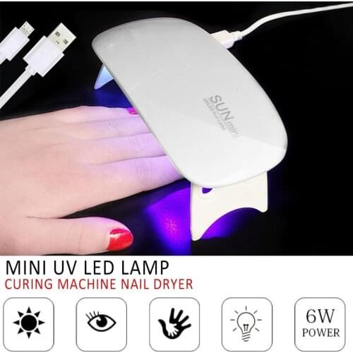 New 6W Led Lamp Nail Dryer Professional Lamp for Manicure Portable UV Light for Gel Bails Better Care Your Hand White Color USB