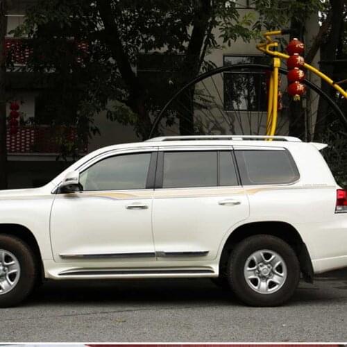 Brand New 1 Set Windows Chrome Vent Visors Rain Guard Sun Shield Deflectors For Toyota Land Cruiser 2007-2019