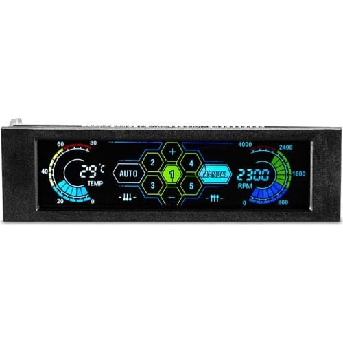 2019 New Hot CPU Cooler Drive Bay PC Speed Controller LCD Front Panel for Desktop CPU Fan Cooler кулер Desktop Fan Controller