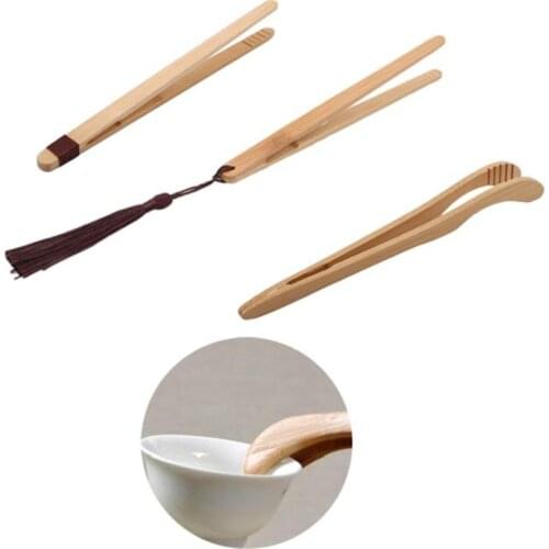 New Shiny Bamboo Cooking Kitchen Tongs Food Tool Salad Bacon Steak Bread Cake Wooden Clip Home Kitchen Tools