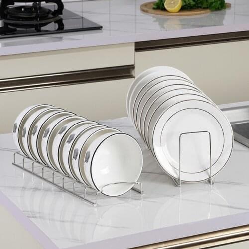 Dish drain rack bowl Lid plate Storage rack Stainless Steel Dish Bowl Rack Drying Shelf Utensil Cutlery Kitchen Organizer