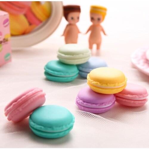 Portable Candy Color Mini Macarons Storage Box Lovely Jewelry Gift Package Pill Carrying Case Headset Protection Box