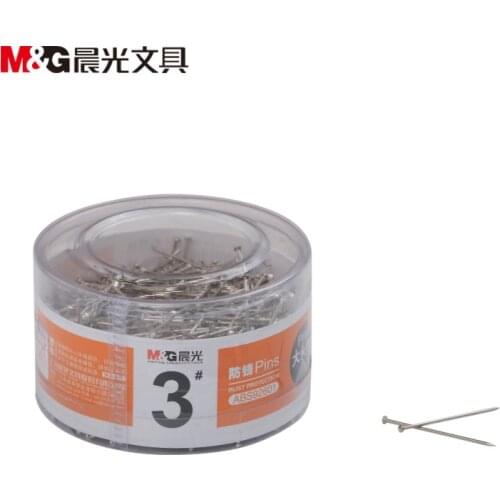 M&G Silver 100g pack 3# Size Straight Pins Stationery binding Tools School Office Metal Standard Good Quality Metal Staple