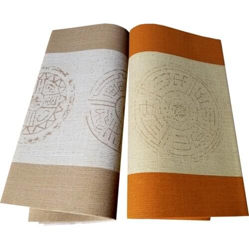 Retro Rice Paper for Couplets Burlap Texture Xuan Paper Calligraphy Creation 10 Pairs 34*138 Cm Chinese Couplets Rice Paper