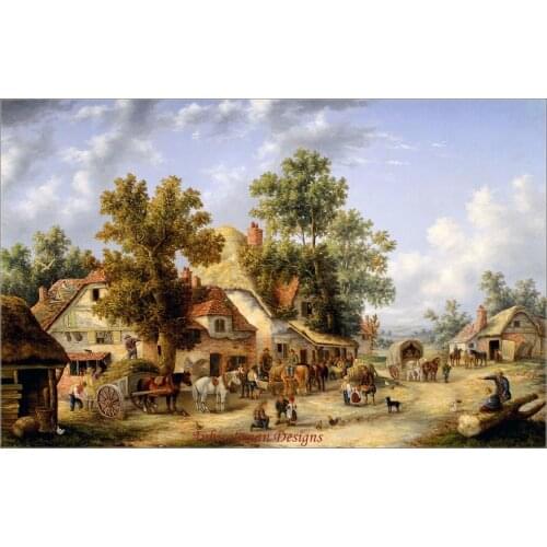 Needlework for embroidery DIY DMC High Quality - Counted Cross Stitch Kits 14 ct Oil painting - A Surrey Village