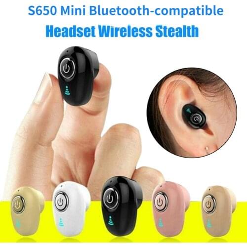 S650 Portable Mini Wireless Stereo Bluetooth 4.1 Sports Earphone In-Ear Earbud Mini Ture Wireless Sports Headset For Phone