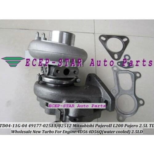 Free Ship TD04 49177-02513 49177-02512 28200-42540 49177-07612 Turbo For Mitsubishi L200 Montero PAJERO Galloper 4D56 4D56Q 2.5L