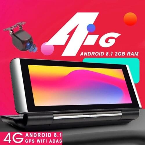 OLOPKY 7'' Auto 4G Android 8.1 Car DVR 2GB+16GB GPS navigator ADAS car video recorder Dual Lens Dashboard Camera parking monitor