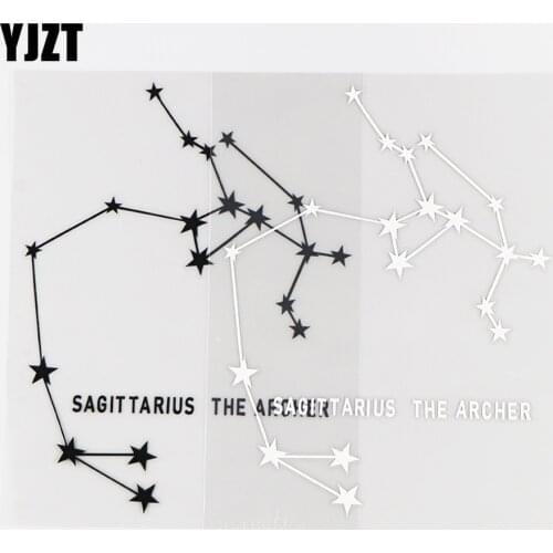 YJZT 11×14.5CM Sagittarius The Archer Zodiac Interesting Star Car Stickers Vinyl Decals Black / Silver 10A-0466