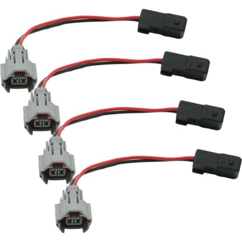 Fuel Injector Adapters Harness For Denso Female to EV1 Bosch Jetronic Male Wired Injector PnP Adapters Plug Clip Cable Wiring