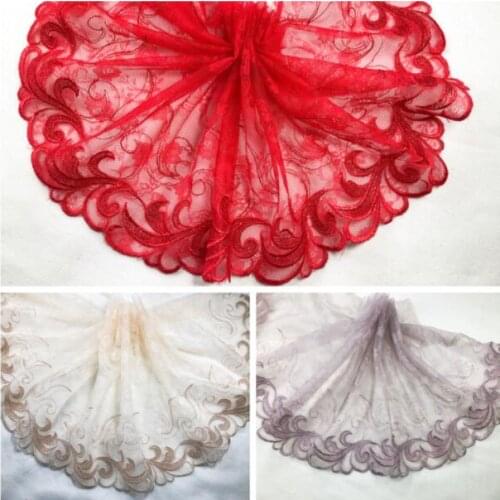 1 Meter Lace Ribbon Embroidery Red Skin Lace Trim Home Decoration Accessories DIY Sewing Wedding Handmade Decor Supplies