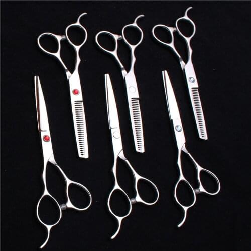 1Pair Left Hand 5.5" 16cm Customize Logo Cutting Shears Thinning Scissors Professional Hairdressing Scissors Hair Scissors C8000