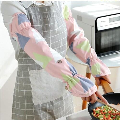 1 Pair Arm Sleeves Covers Reusable Waterproof Arm Hand Protector Kitchen Cooking Household Cleaning Protective Oversleeves