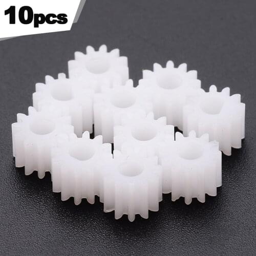 10pcs/lot 1012DF Plastic Gear D Shape Hole 3mm 12T M0.5 for N20 D-Axis Car Robot Motor DIY Toy Accessories