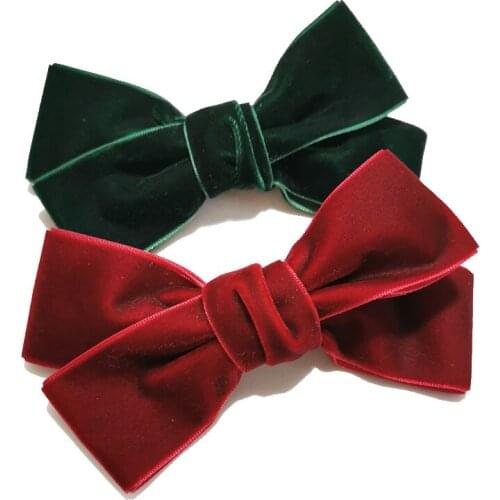 12pcs Mixed Colors Velvet Hair Bow Teens Elegant Ladies Hair Accessories Handmade Large Bow Clips Hair Barrettes for Women