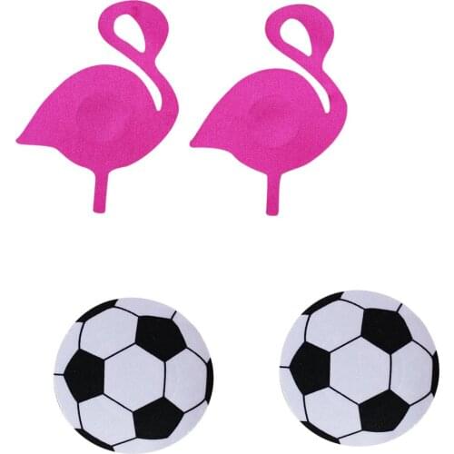 2Pairs Women Sexy Sequin Nipple Covers Heart Shape Nipple Stickers Pasties Sex Product Chest Stickers Wholesale