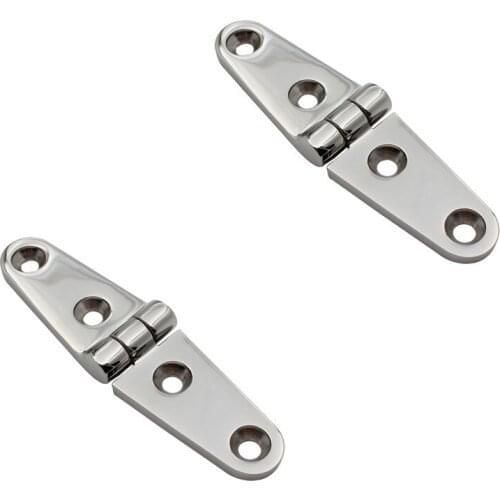 2 PCS 25*100mm Marine Grade Stainless Steel 316 Boat Cupboard Cabinet Door Butt Hinge Furniture Fitting Cabin Deck Hinges Drawer