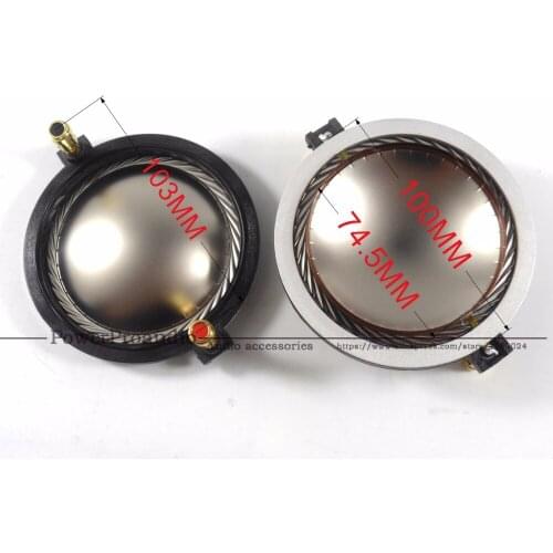 2pcs /lot High Quality Replacement Diaphragm For 74.46 mm for B&C DE800 -8 Voice coil Titanium Diaphragm