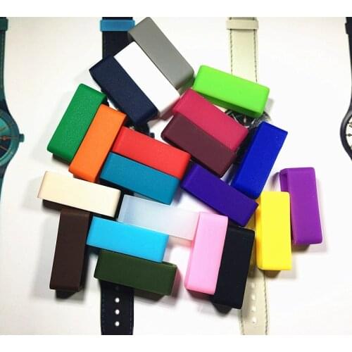 2pcs Watchband Ring Loop Silicone Rubber Watch strap Holder Locker Watch Accessories for Swatch 12mm 17mm 19mm 20mm 22mm 24mm