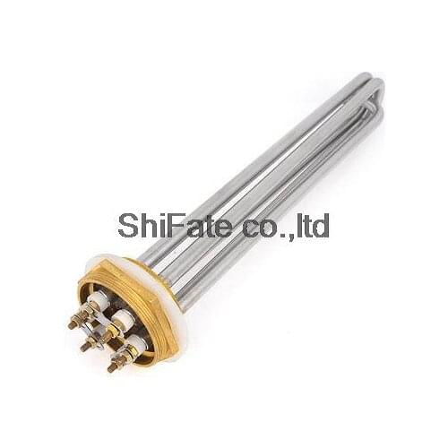 3U Bundle 2" Thread Electric Tubular Water Heater Element AC380V 9000W