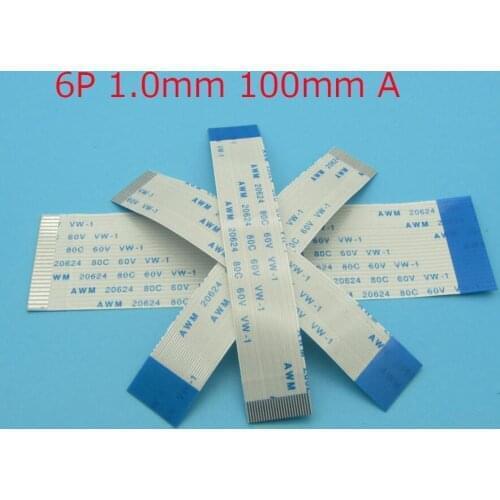 5pcs FFC FPC Flexible Cable for ACER 4741 4741G 5750 5750G Touchpad flex cable Length 10cm 1.0mm pitch 6 pin forward 100mm